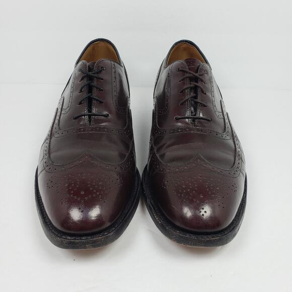 Johnson Murphy Mens Size 11 Optima Burgundy Leather Formal Dress Wingtip Shoes main image 9